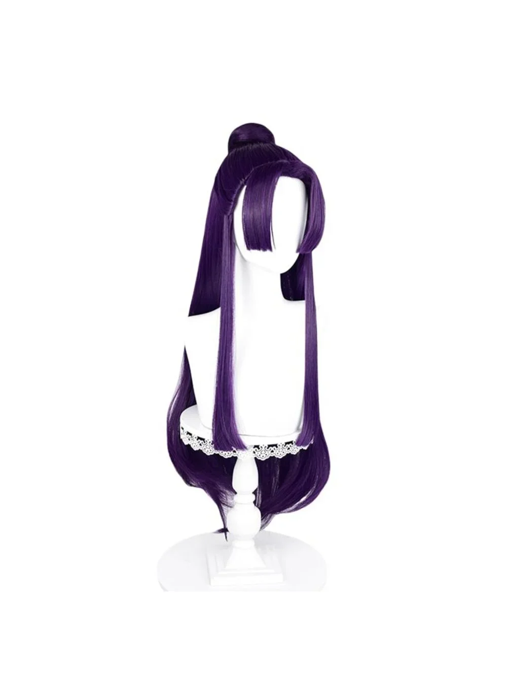 Women's Purple Heat Resistant Synthetic Fiber Long Straight Ombre Wigs